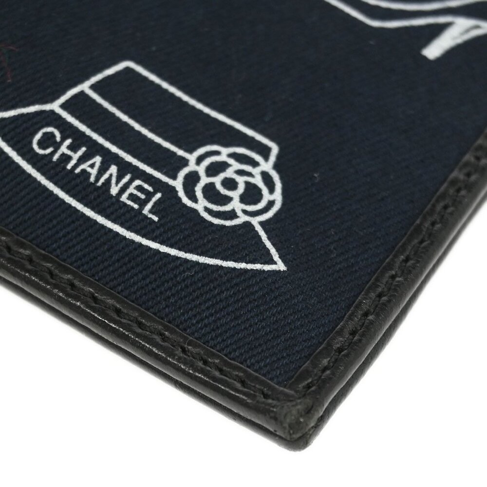 Chanel Navy Canvas Icon Chain Handbag 115784 - Picture 3 of 9